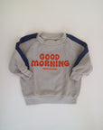 Grå sweatshirt från Bobo Choses i modell Good Morning.2