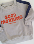 Grå sweatshirt från Bobo Choses i modell Good Morning.4