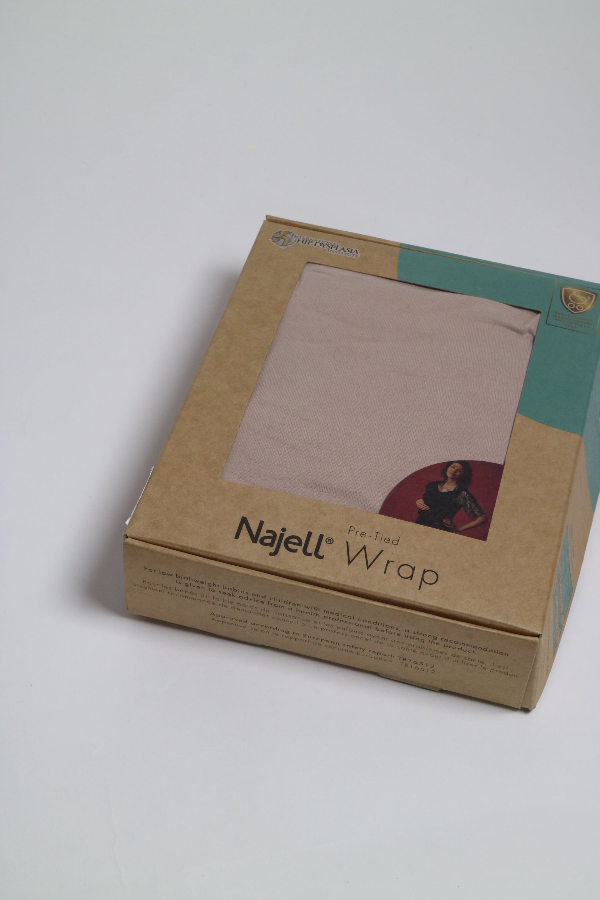 Beige enfärgad pre-tied Wrap från Najell i storlek S/M